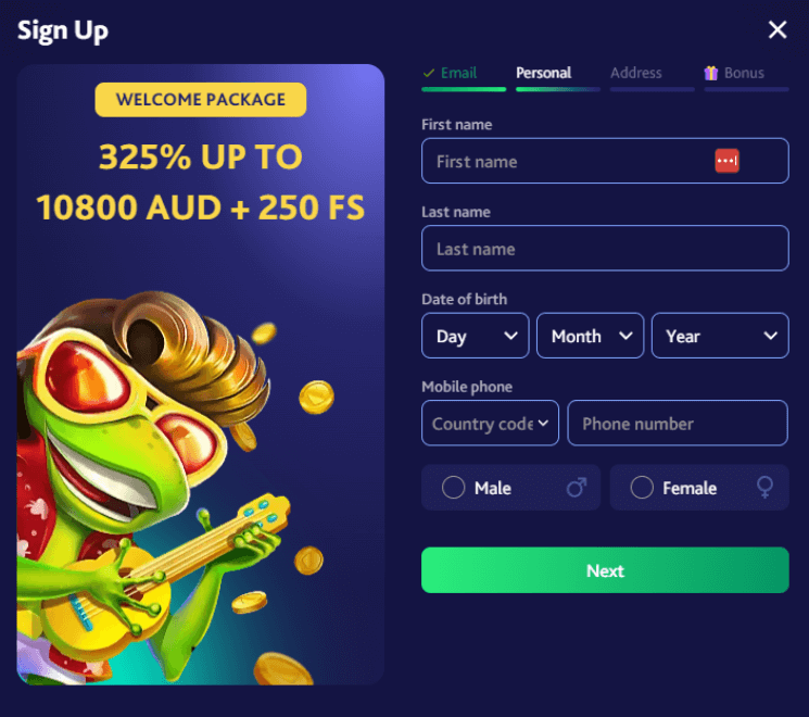 7BitCasino sign up