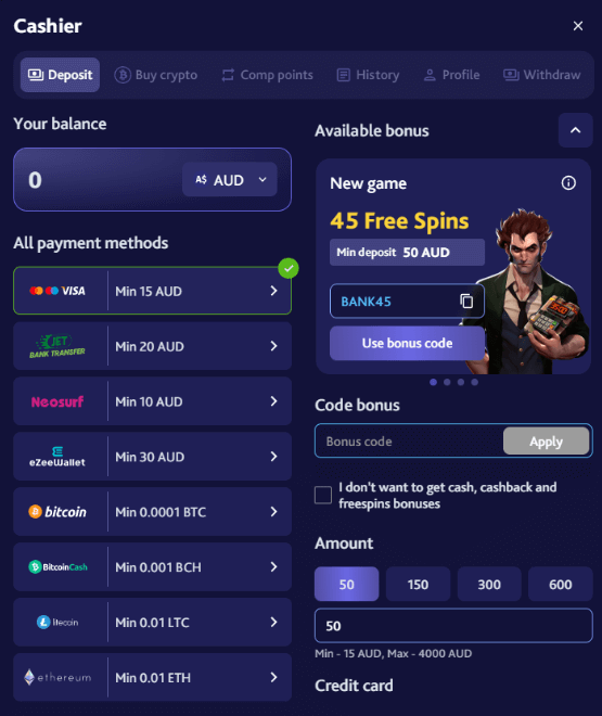 7BitCasino sign up and login